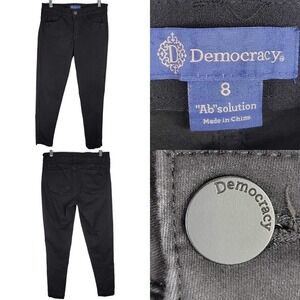 Democracy An Solution Skinny Jean Women's Size 8 Black Mid Rise Stretch